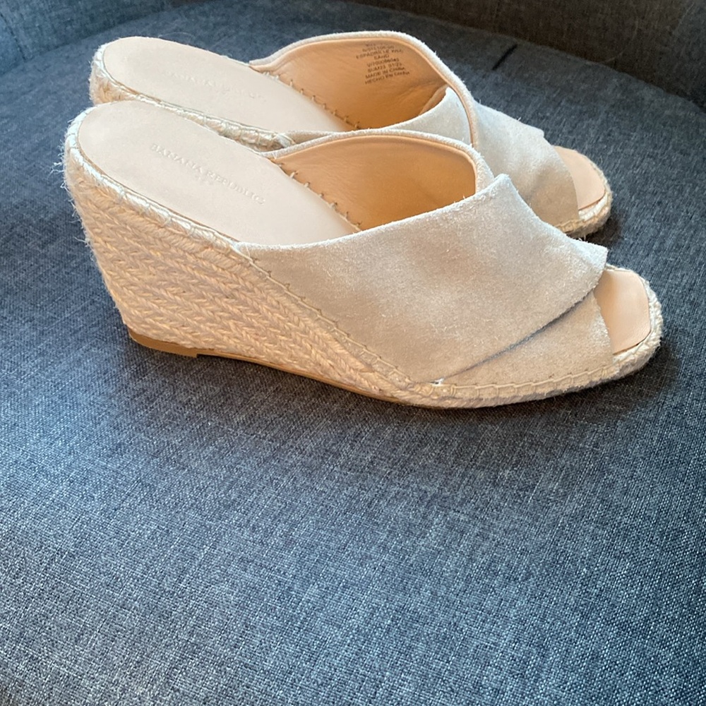 Banana Republic wedge sandals. Worn twice.